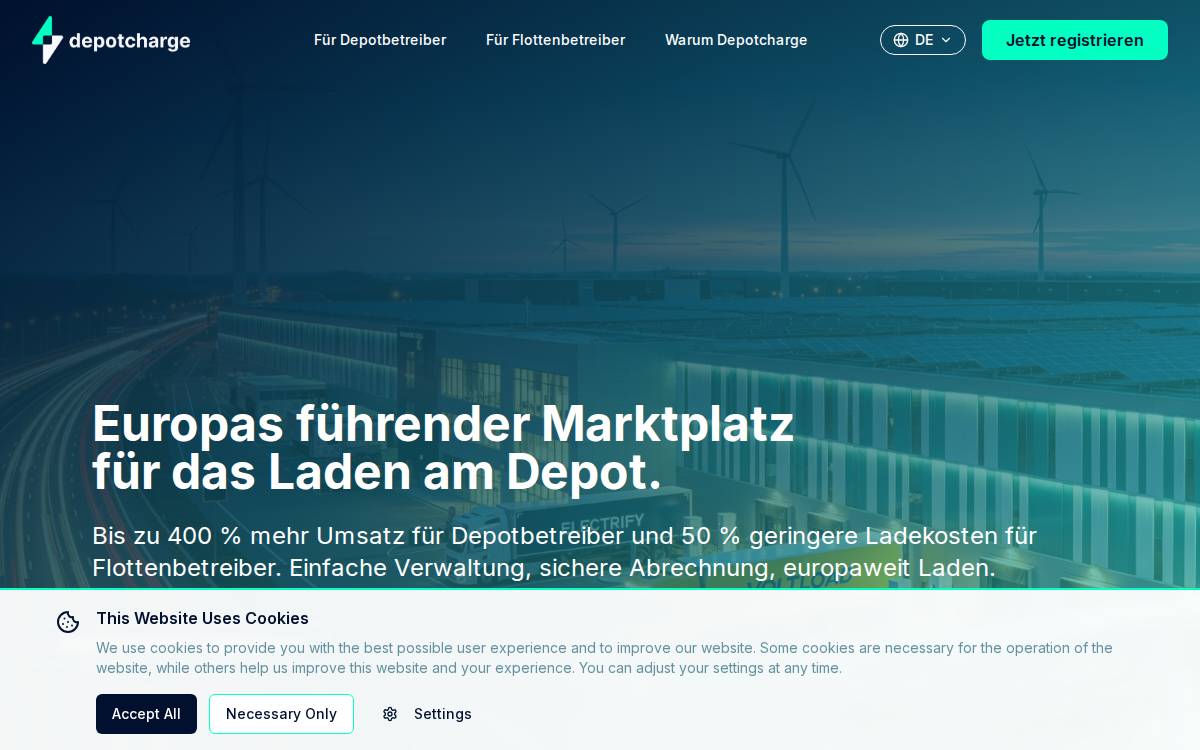 Depotcharge website preview
