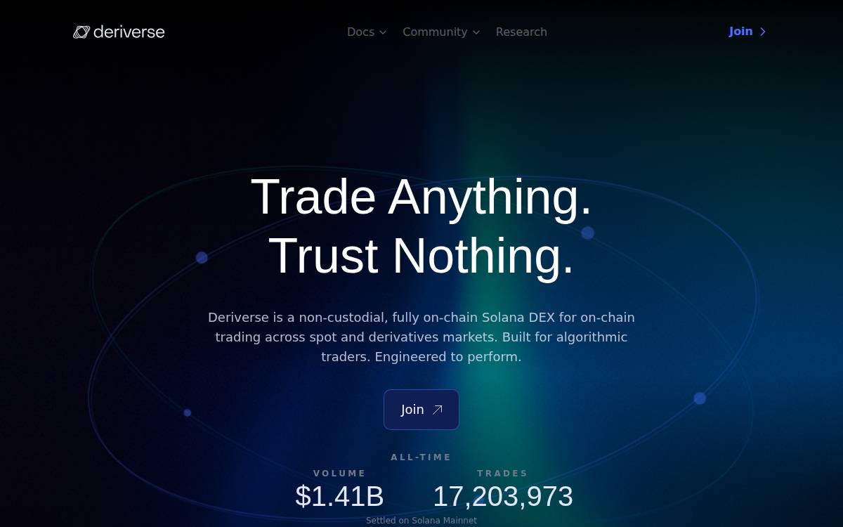 Deriverse website preview