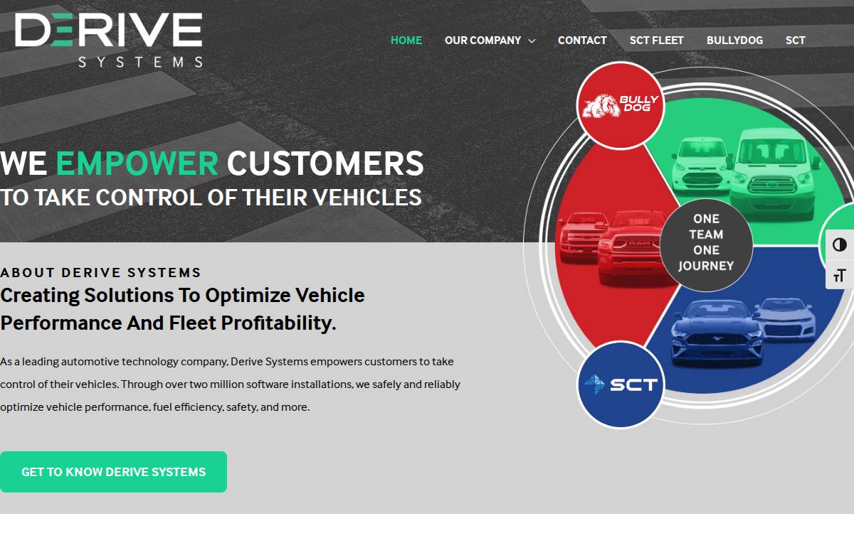 Derive Systems website preview