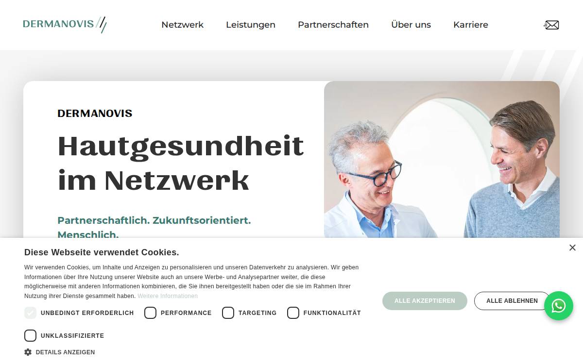 DERMANOVIS website preview