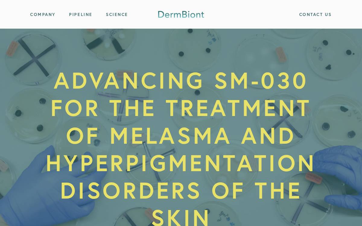 DermBiont website preview