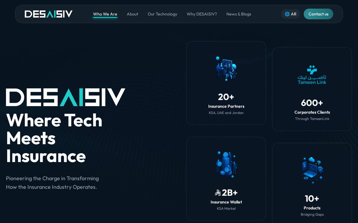 Desaisiv website preview