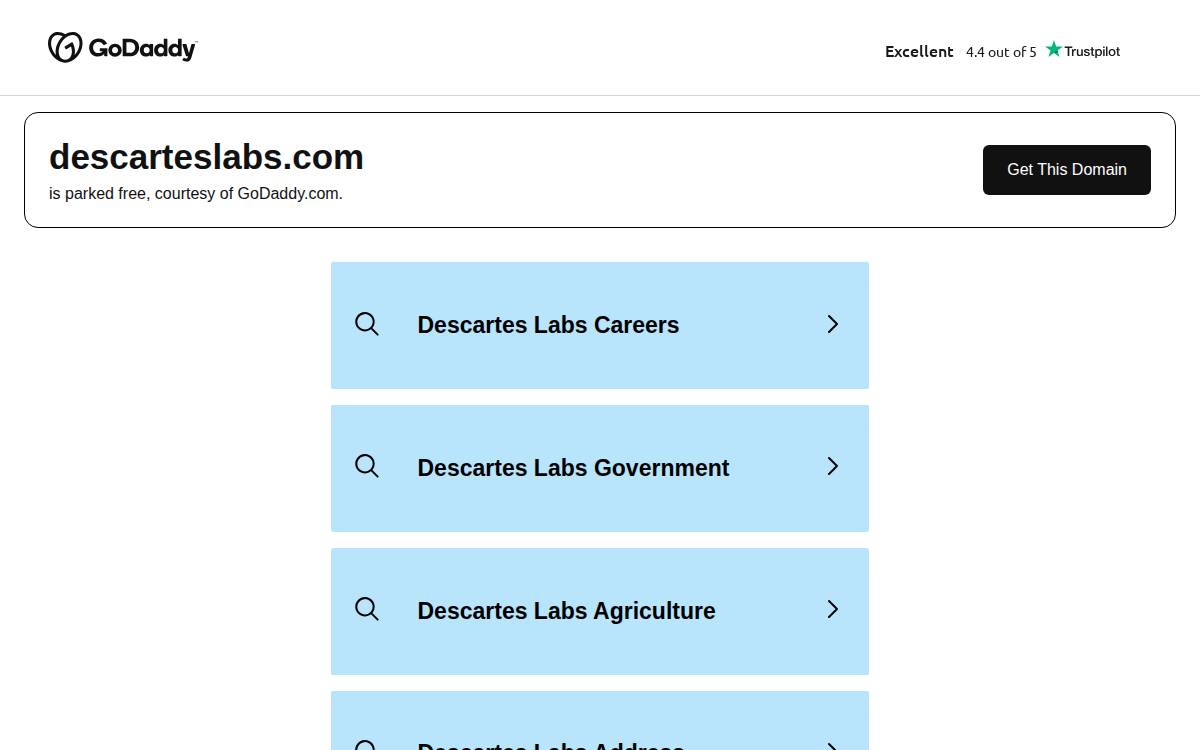 Descartes Labs Geospatial analytics platform website preview