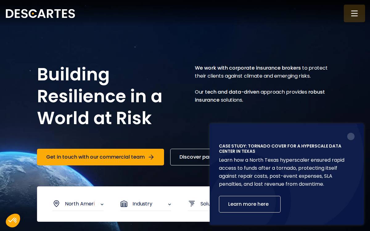 Descartesunderwriting website preview