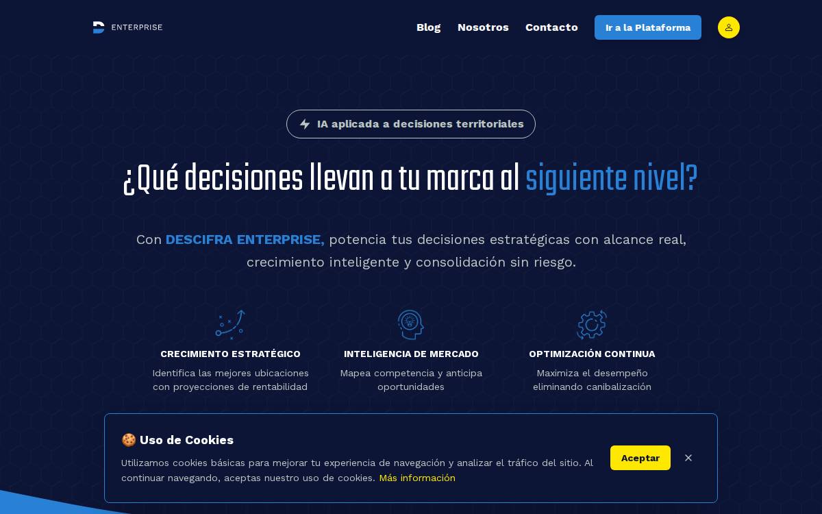 Descifra website preview