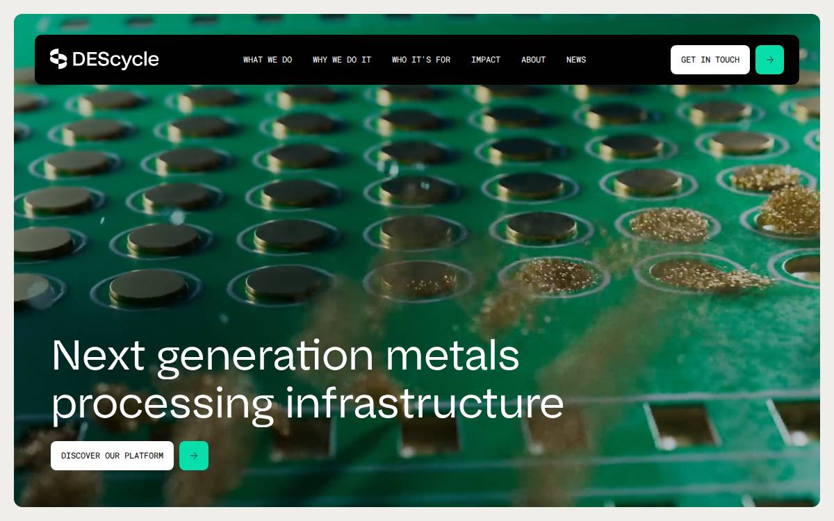 Descycle website preview