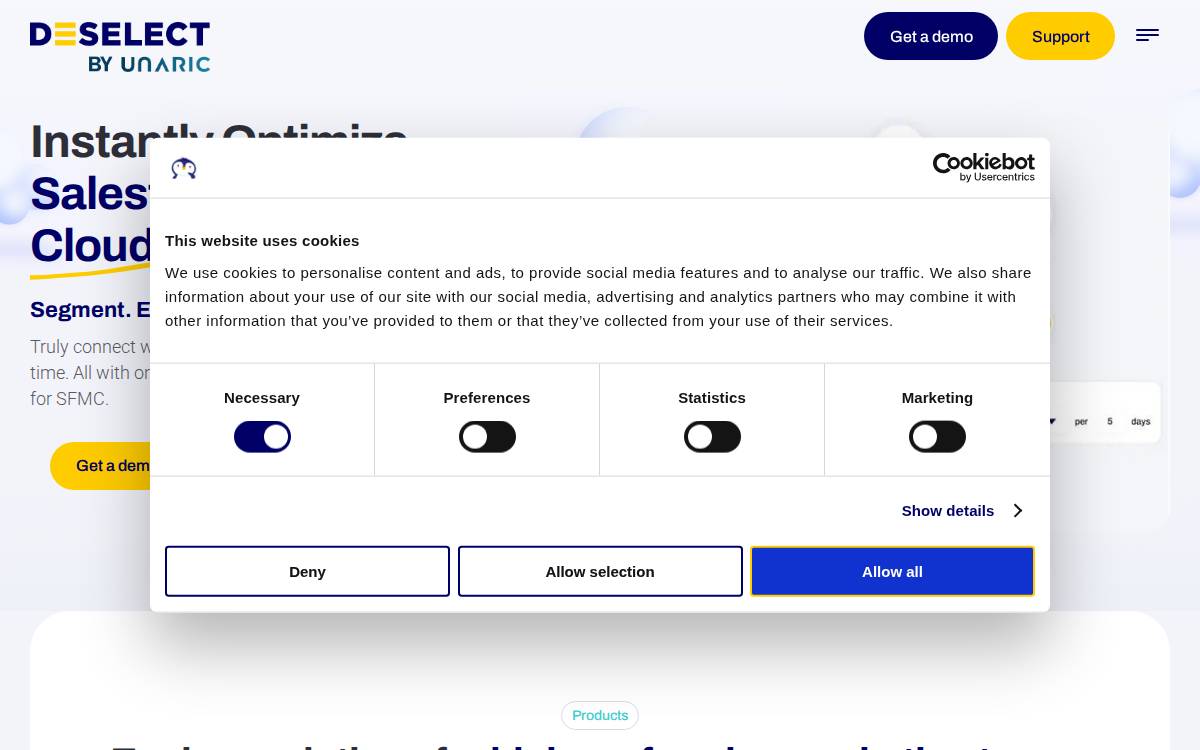 Deselect website preview