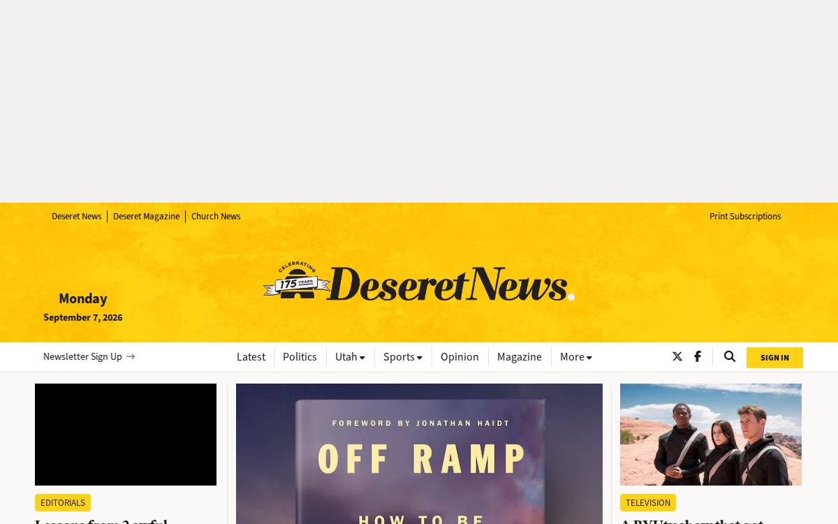 Deseret website preview