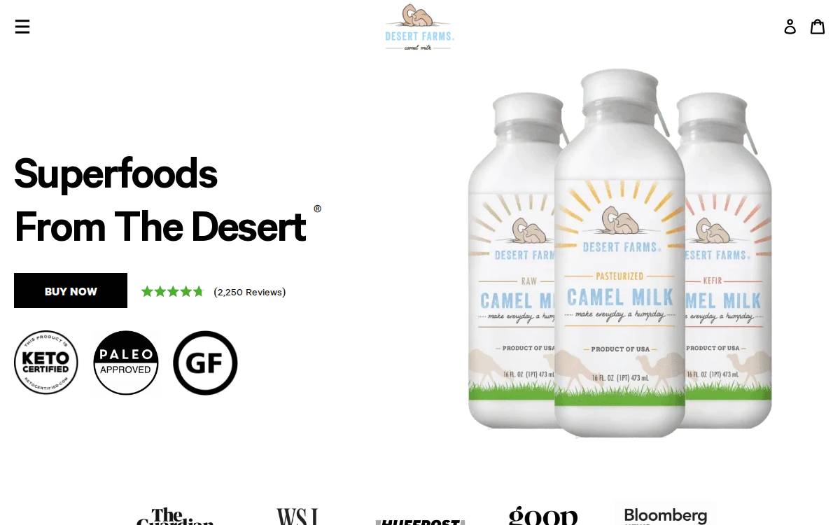 DESERT FARMS website preview