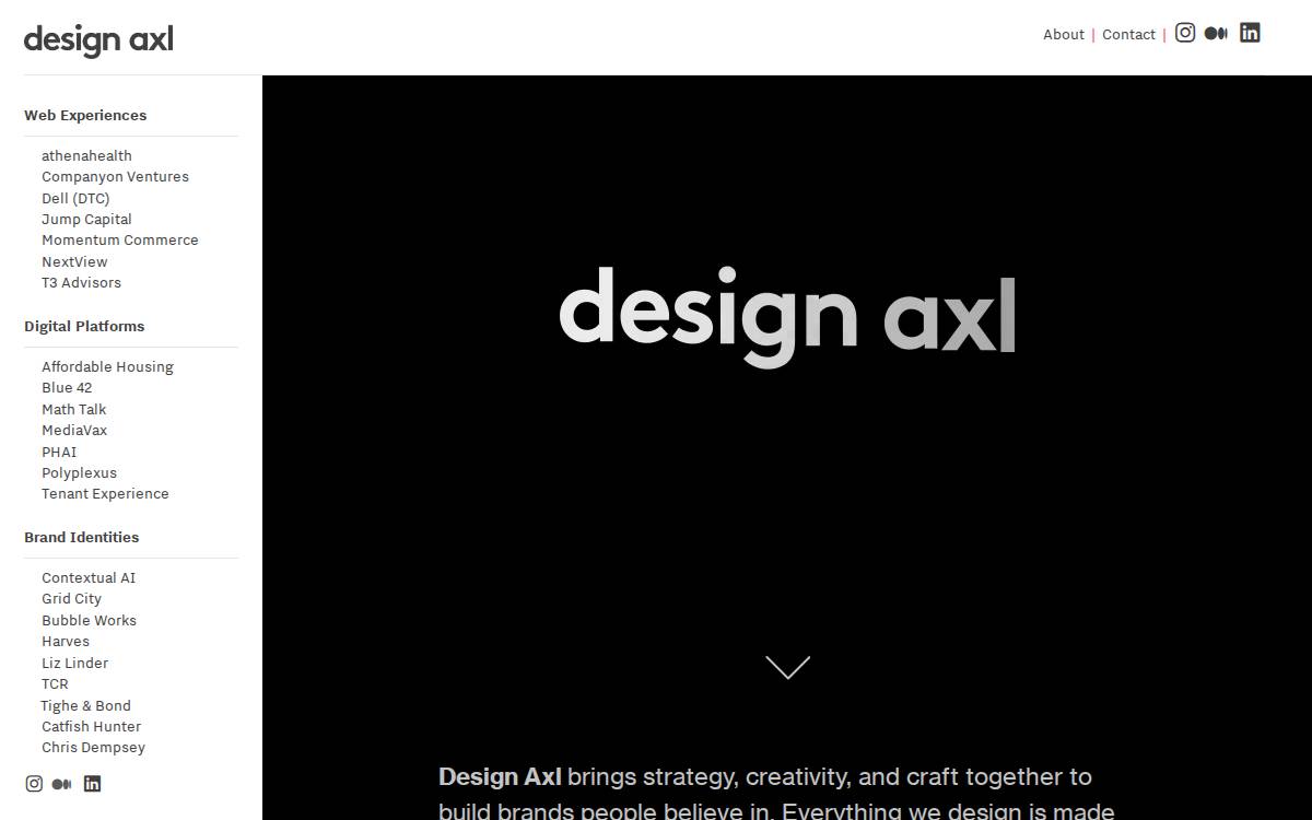 Design Axl website preview