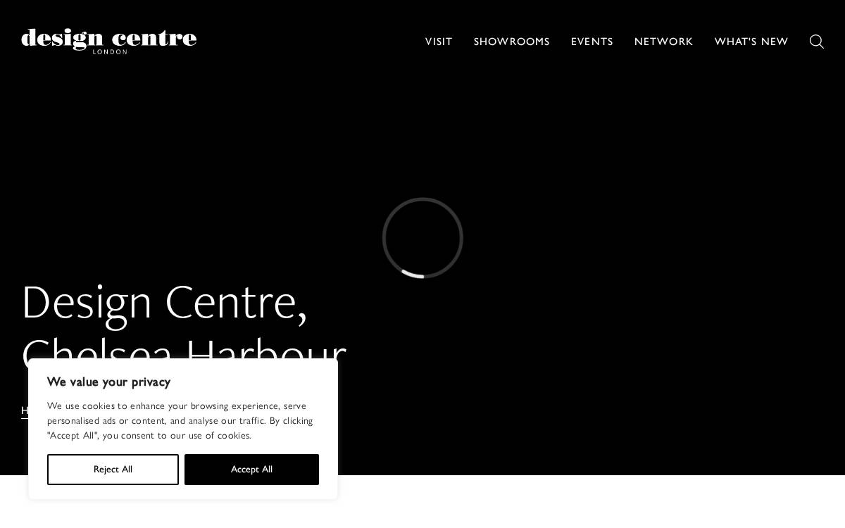 Design Centre, Chelsea Harbour website preview