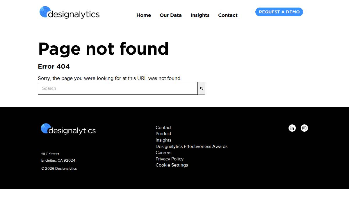 Designalytics website preview