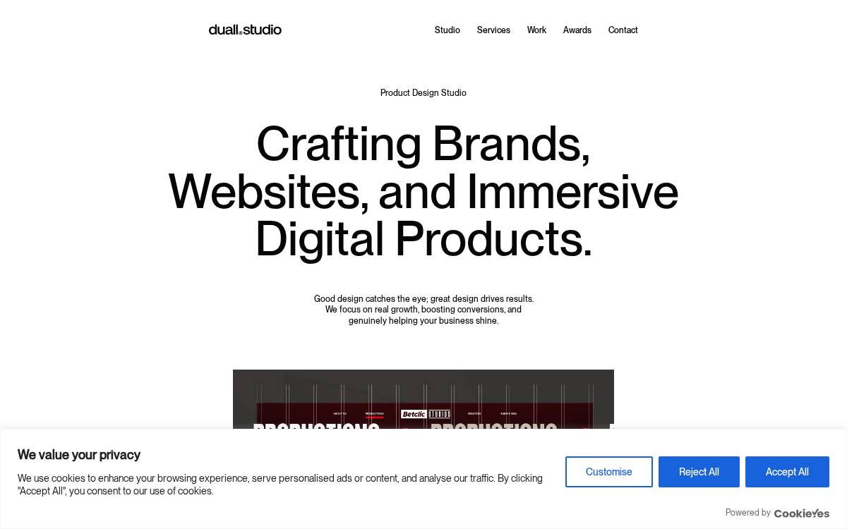 Designed by duall website preview