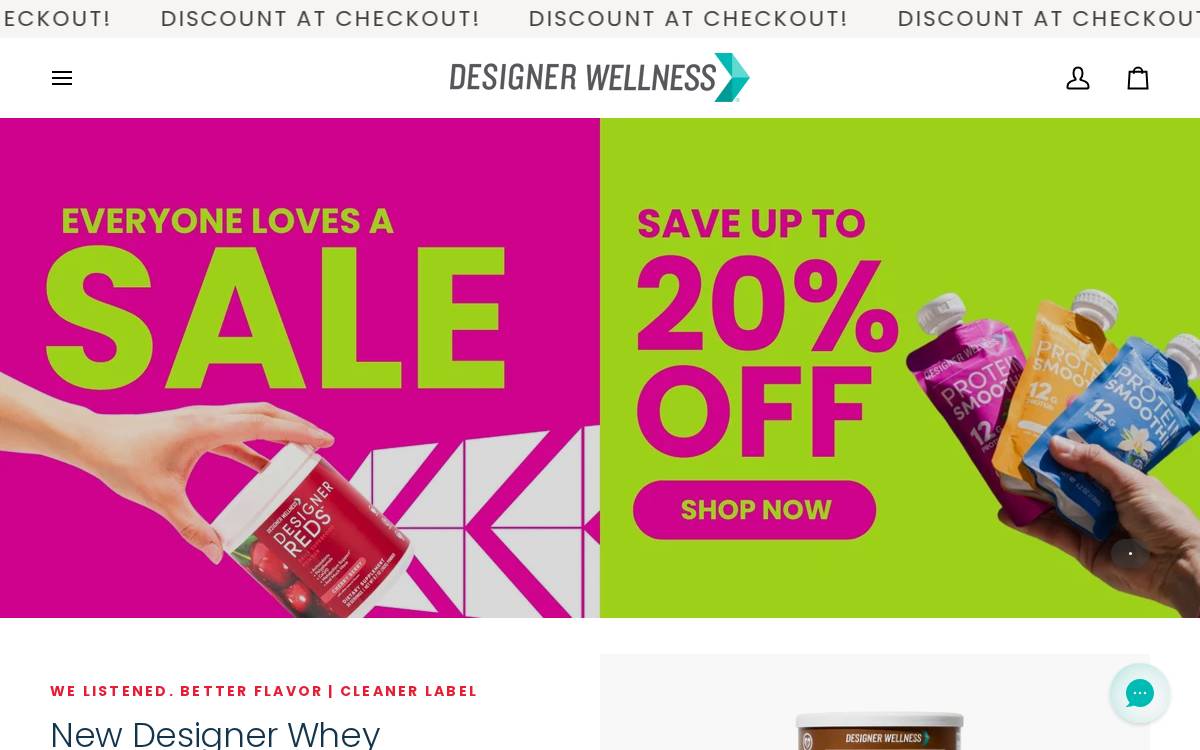 Designer Wellness website preview
