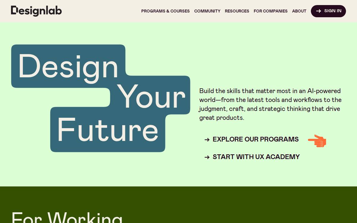 Designlab website preview