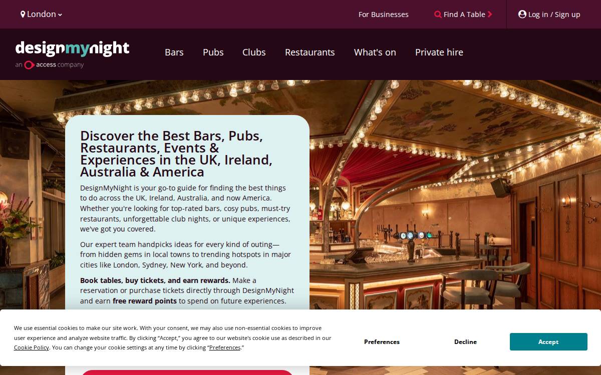 DesignMyNight website preview