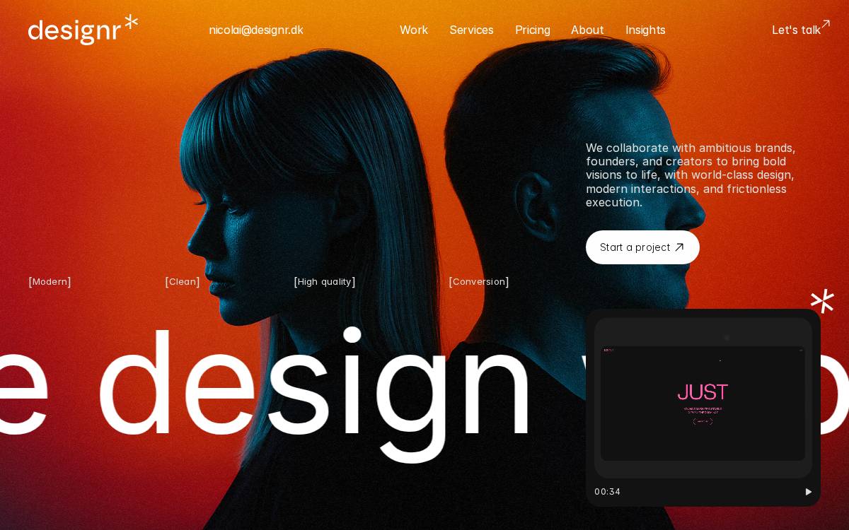 Designr website preview
