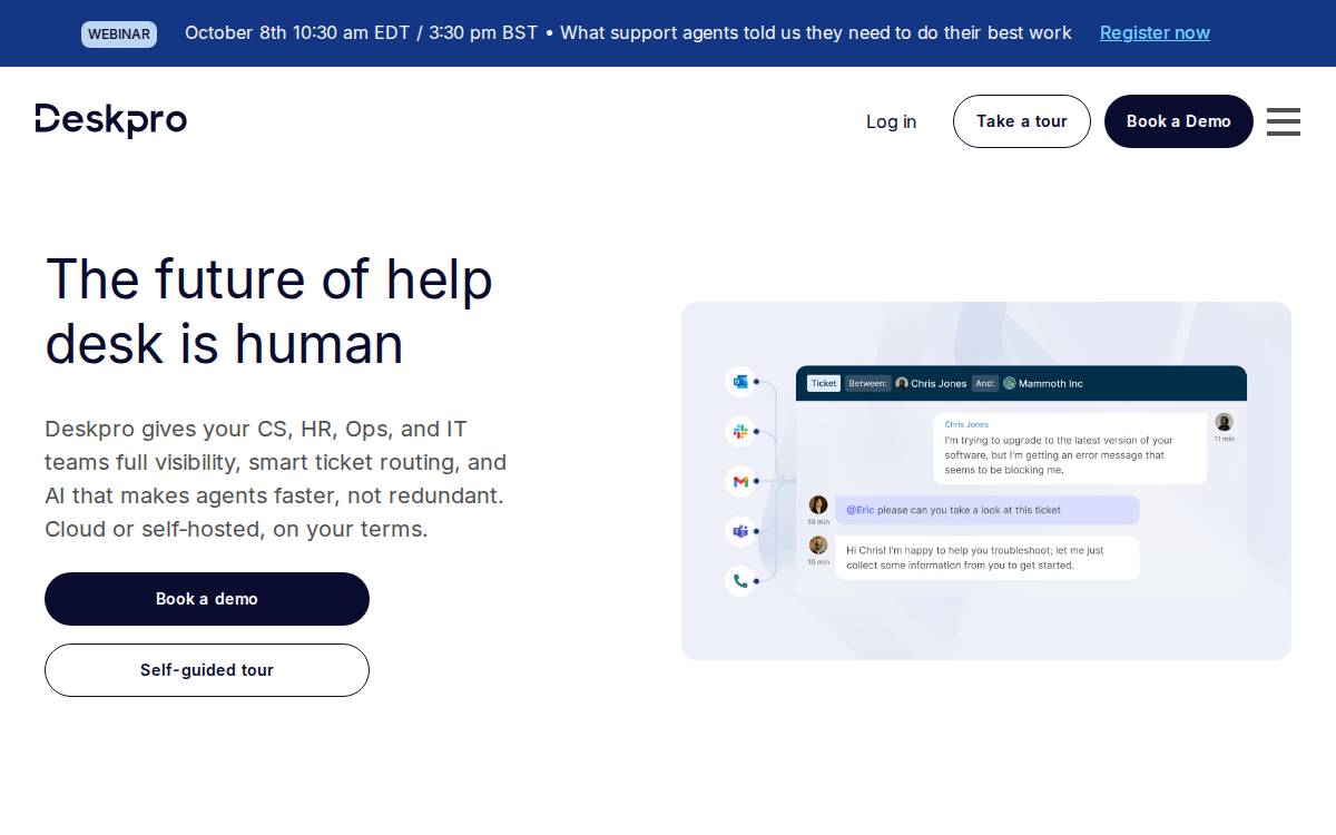 Deskpro website preview
