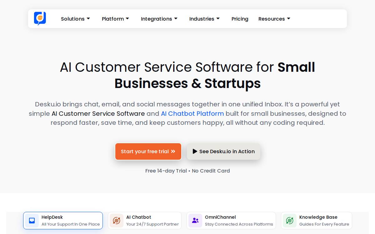 Desku website preview