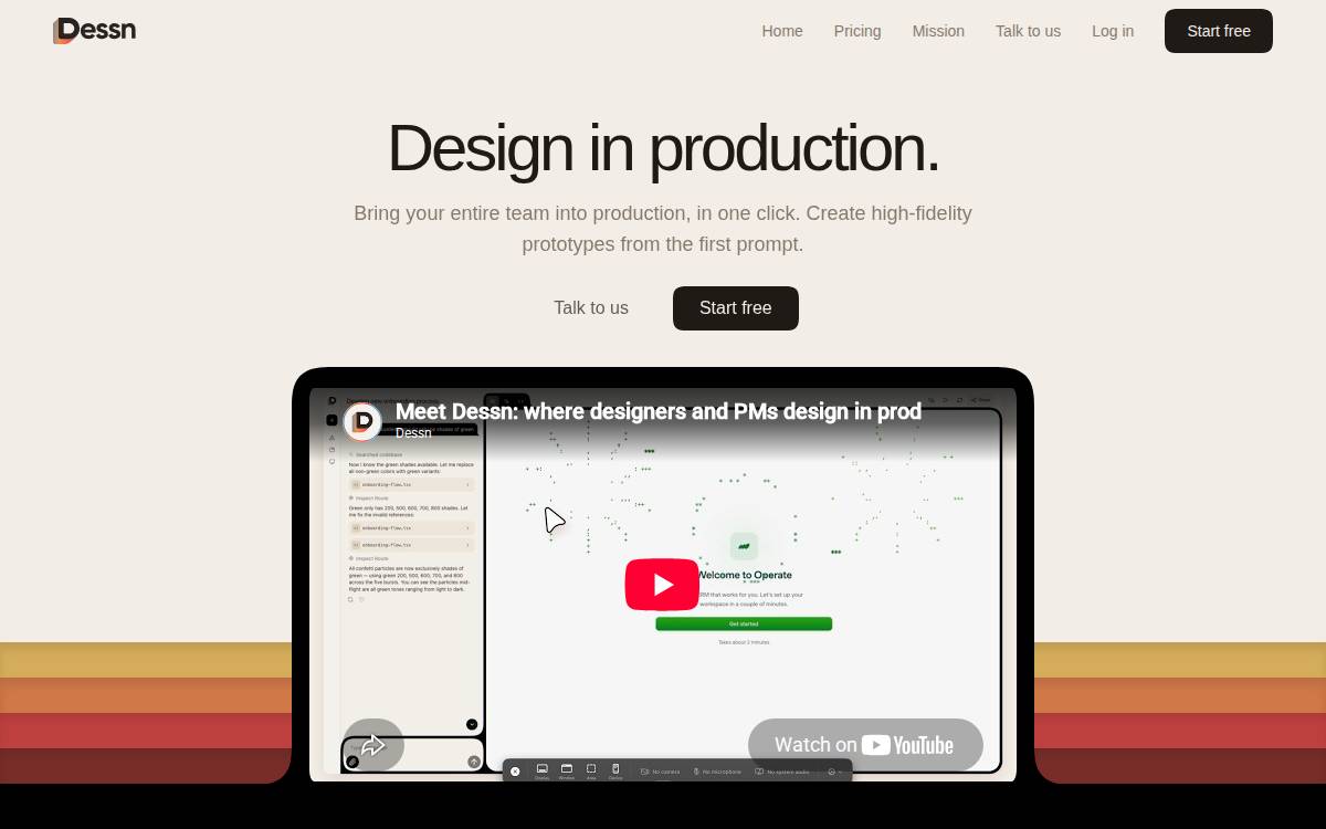 Dessn website preview