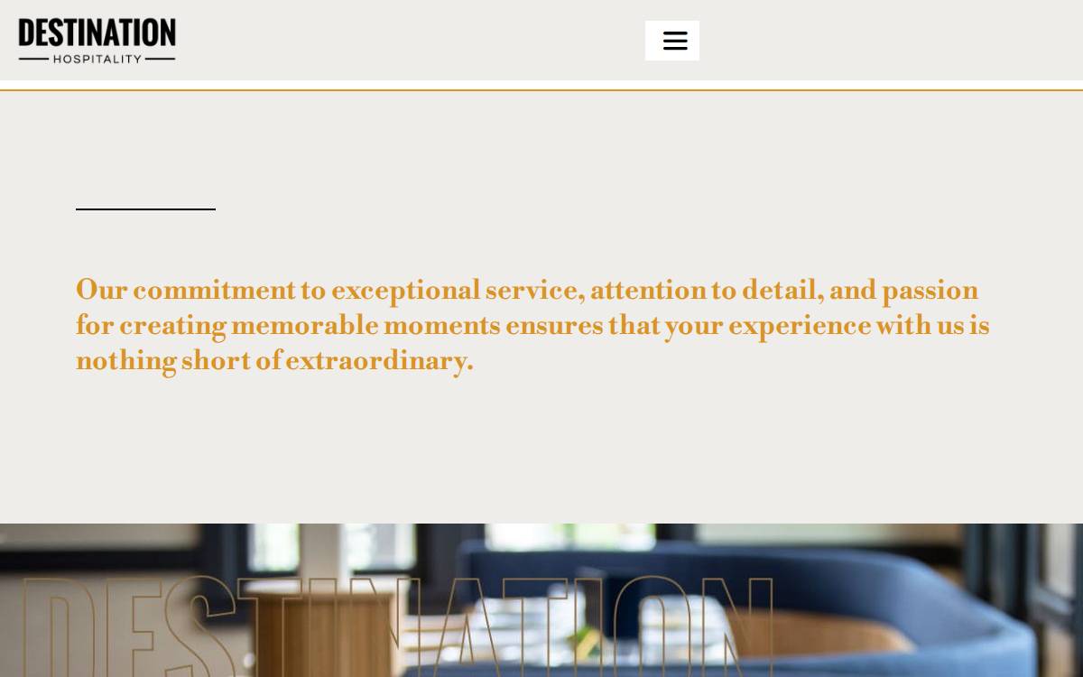 Destination Hospitality Group website preview