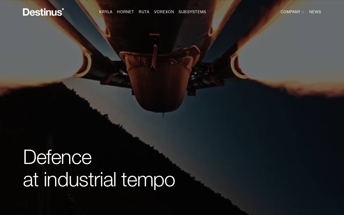 Destinus website preview