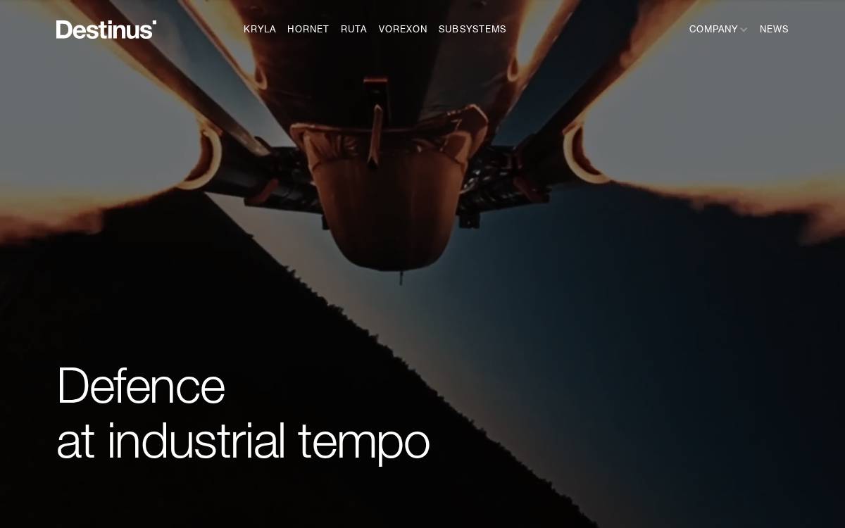 Destinus website preview