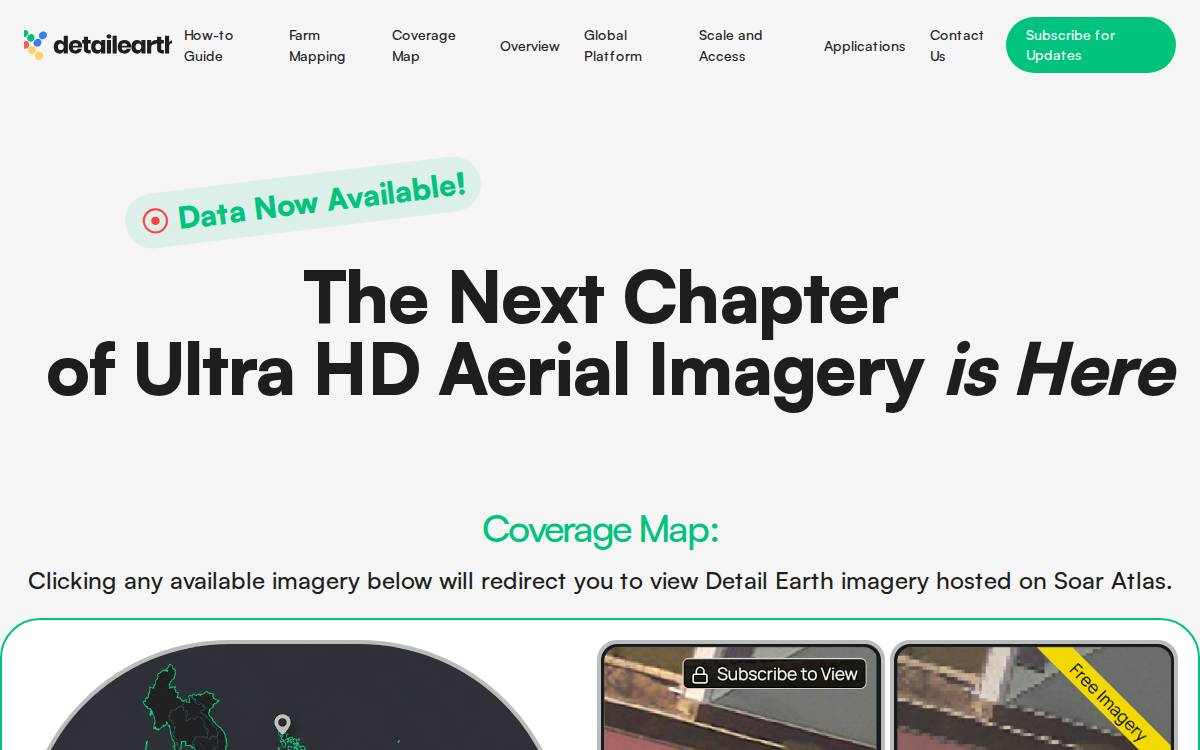 Detail Earth website preview