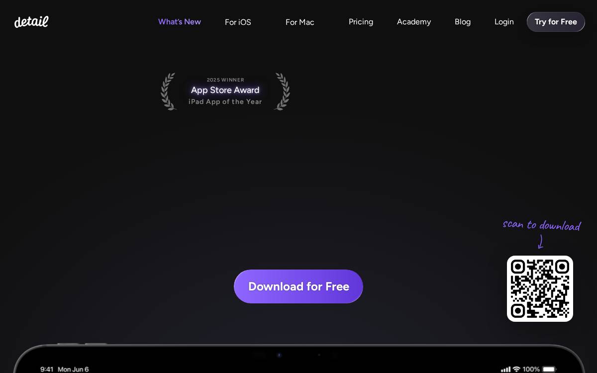 Detail website preview