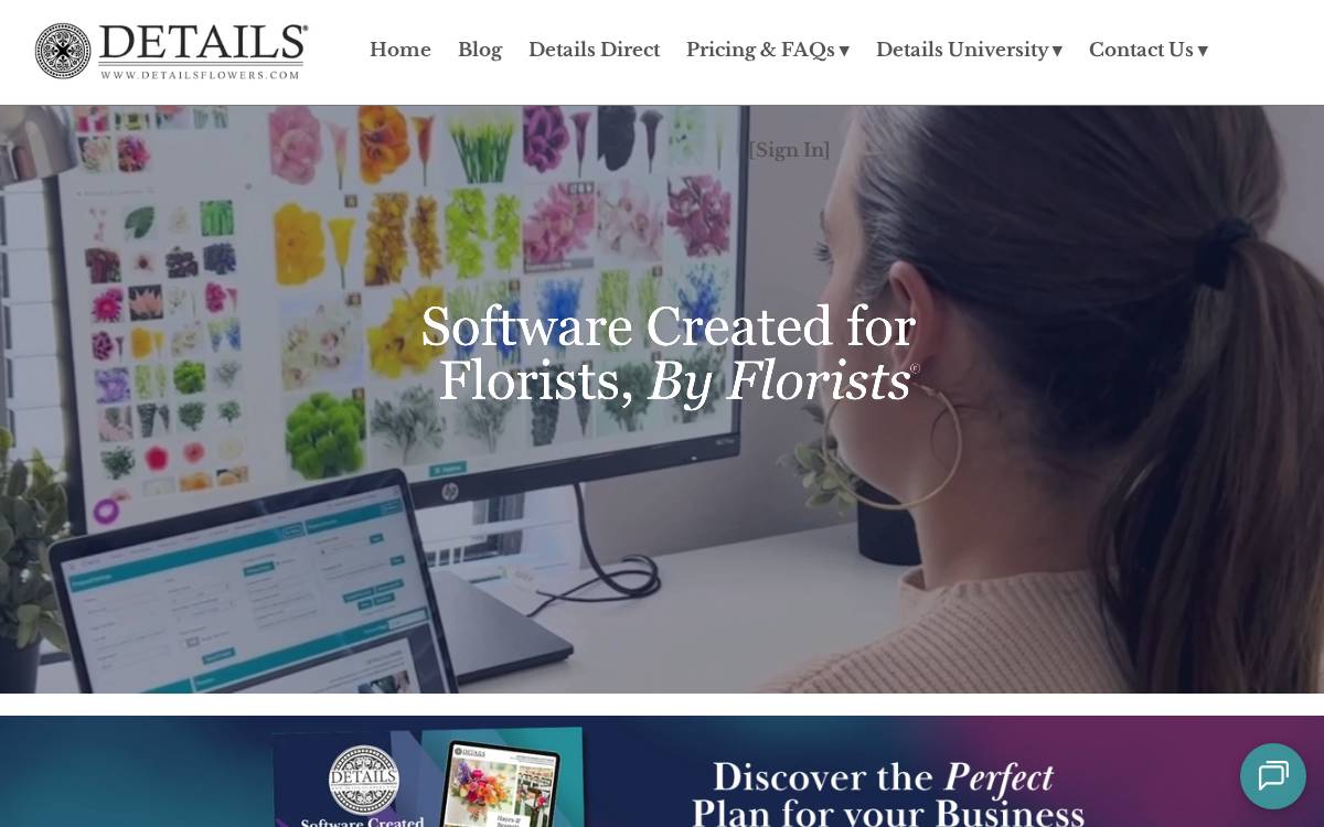 Detailsflowers website preview