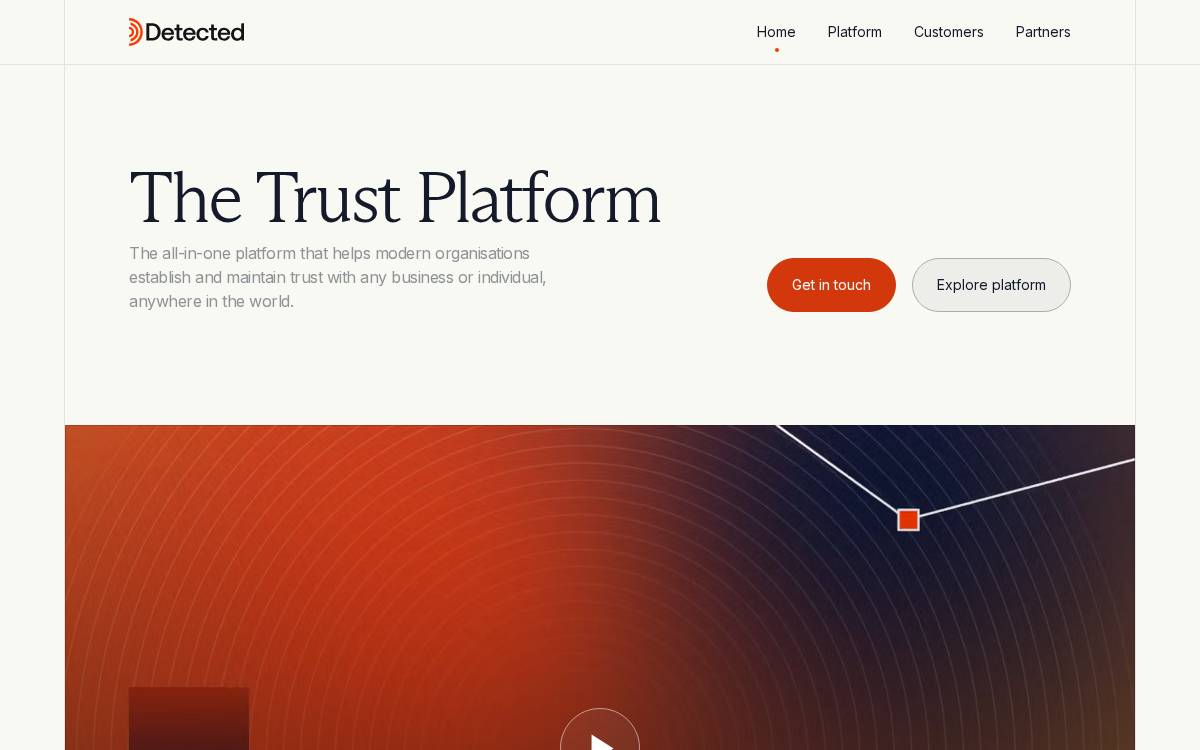 Detected website preview