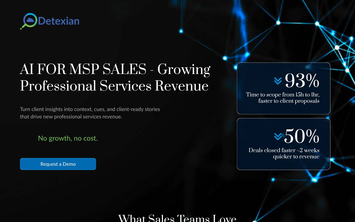 Detexian website preview