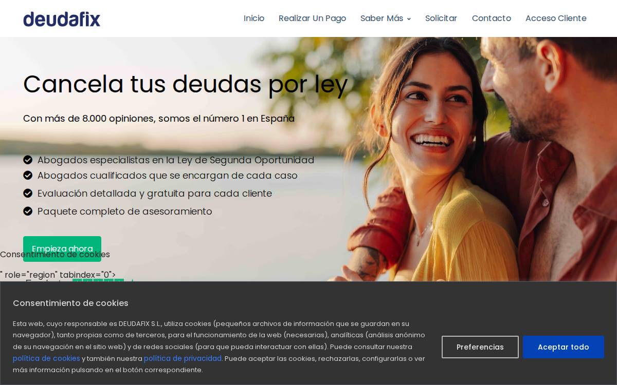 Deudafix website preview