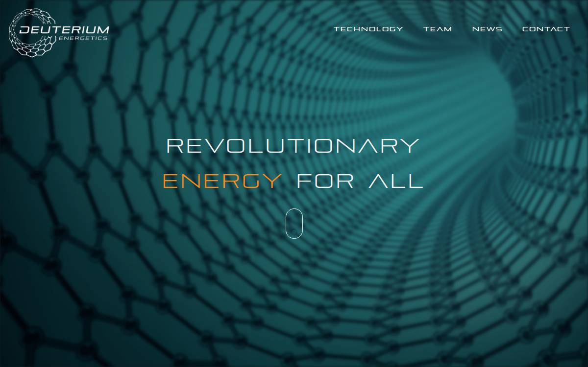 Deuterium Energetics website preview