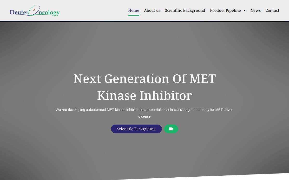 Deuteroncology website preview