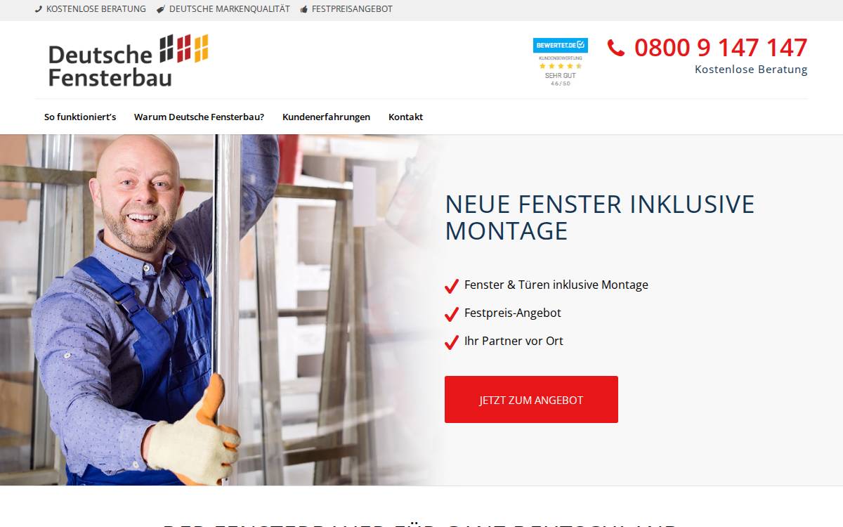 Deutsche Fensterbau website preview