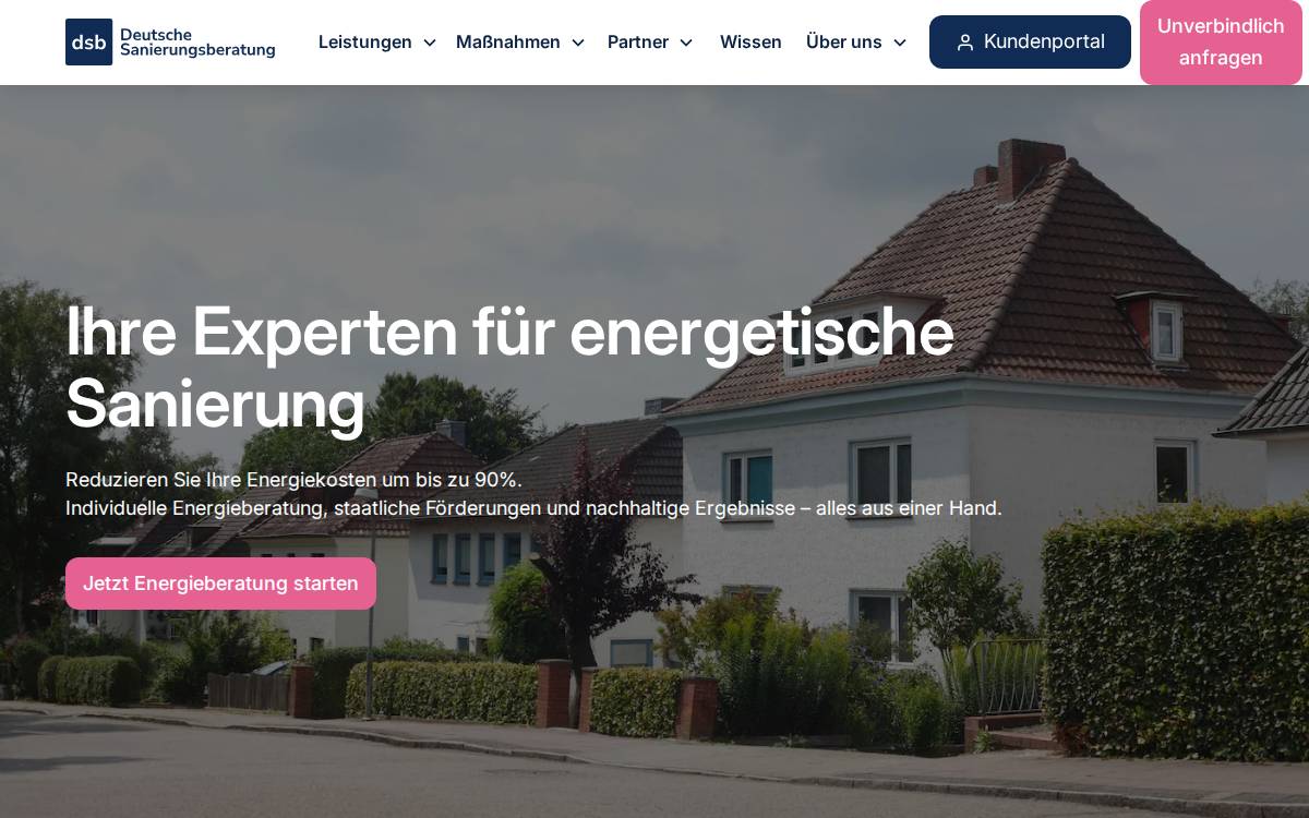 Deutsche Sanierungsberatung website preview