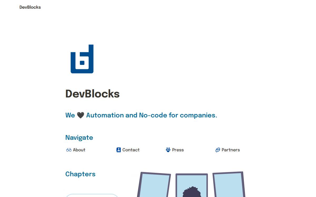DevBlocks website preview