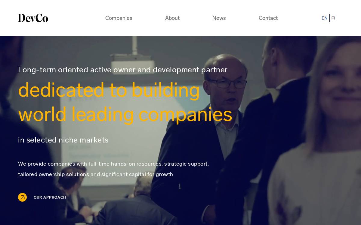 Devco website preview