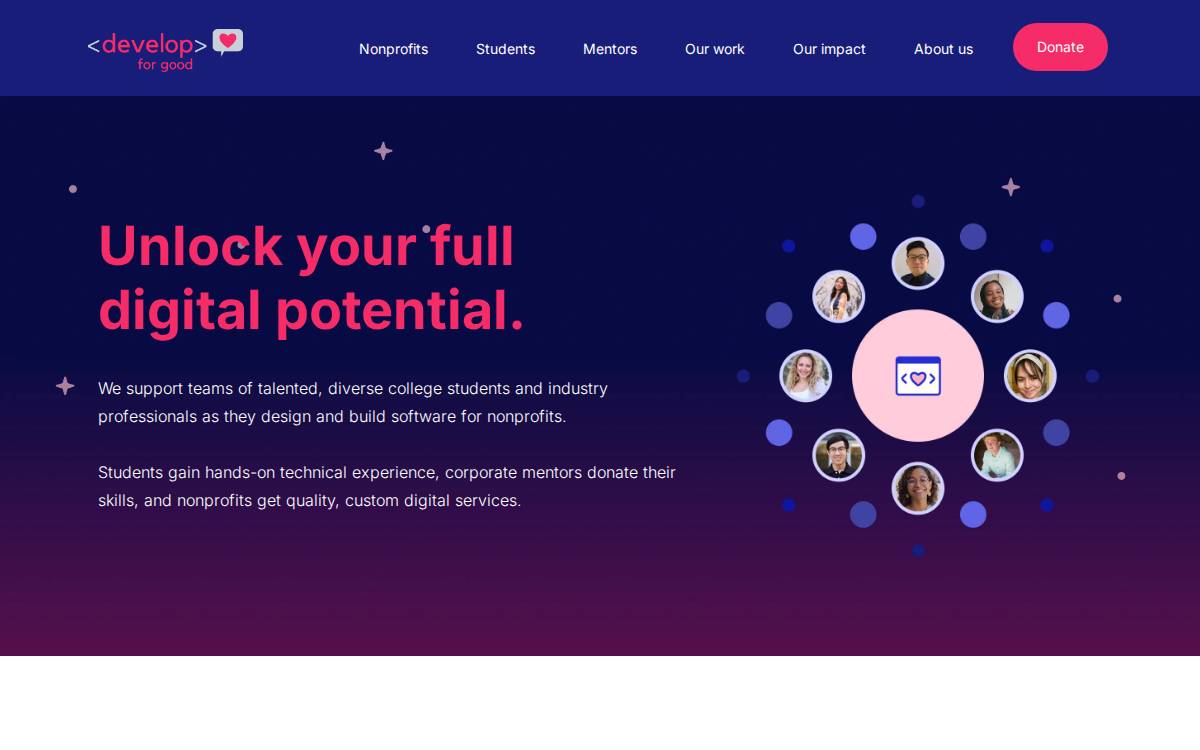 Developforgood website preview