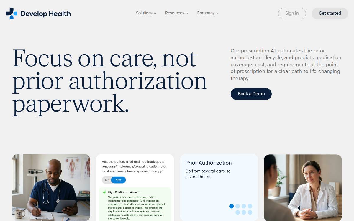 Develophealth website preview