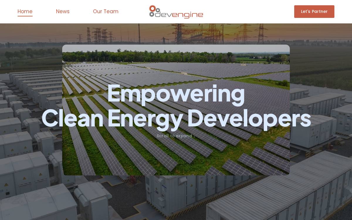 DevEngine website preview