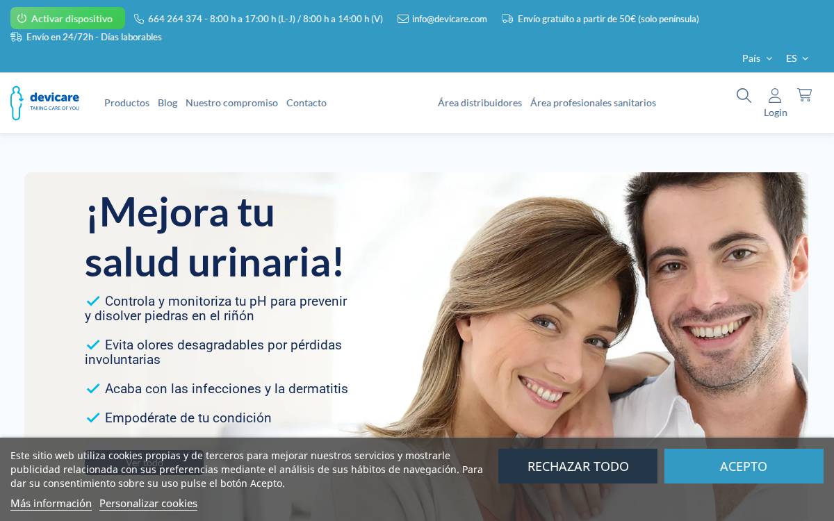 Devicare website preview