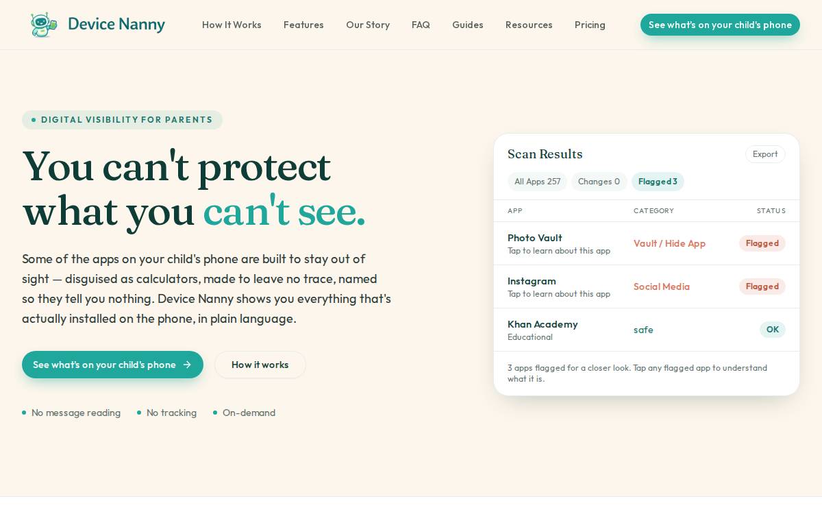 Device Nanny Website website preview