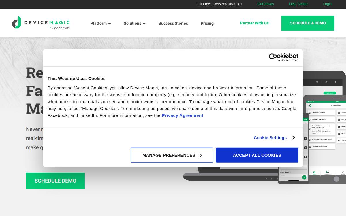 DeviceMagic website preview