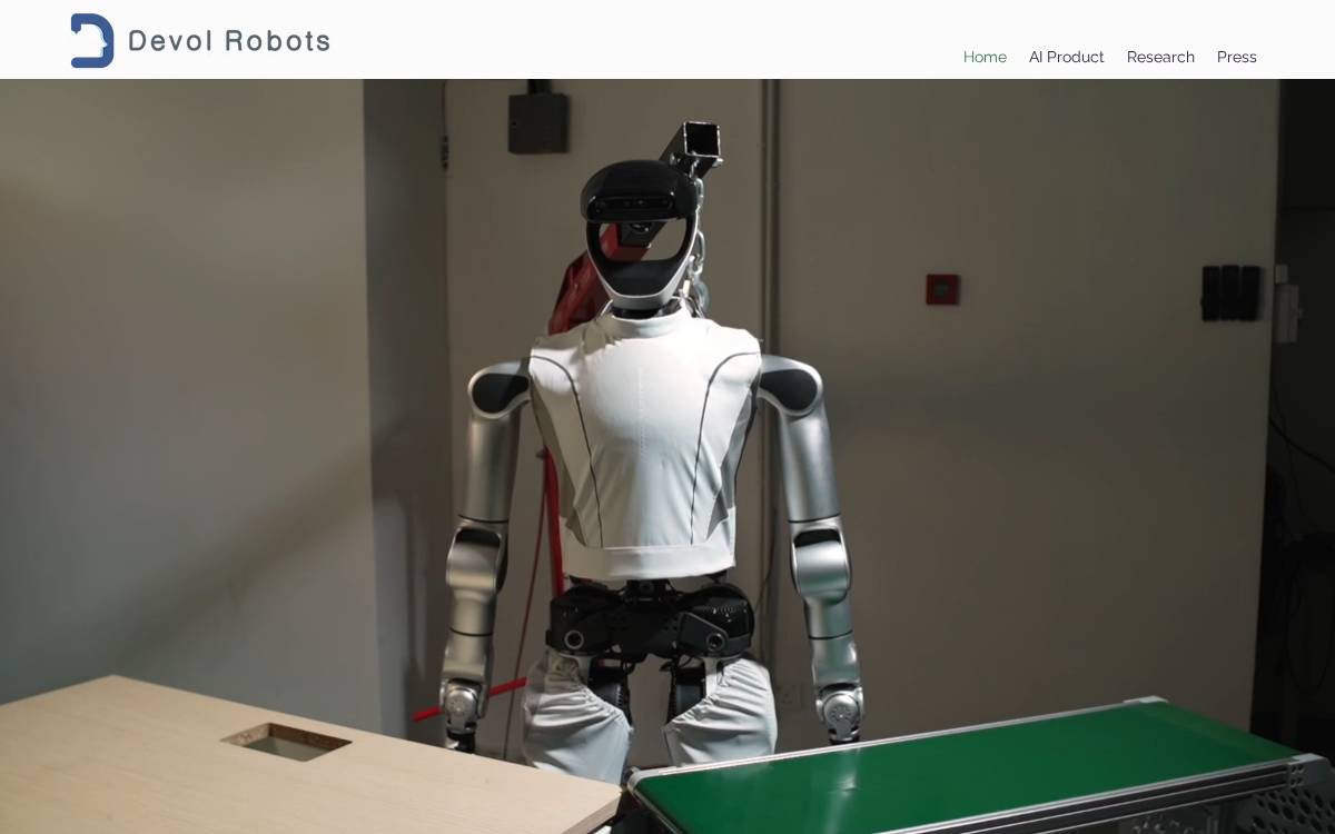 Devol Robots website preview