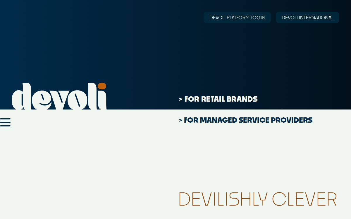 Devoli website preview