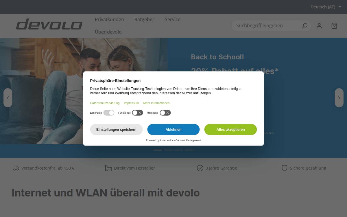 devolo website preview