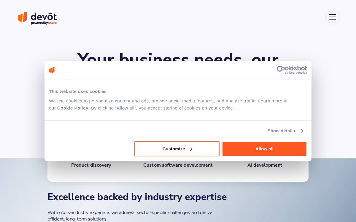 Devōt website preview