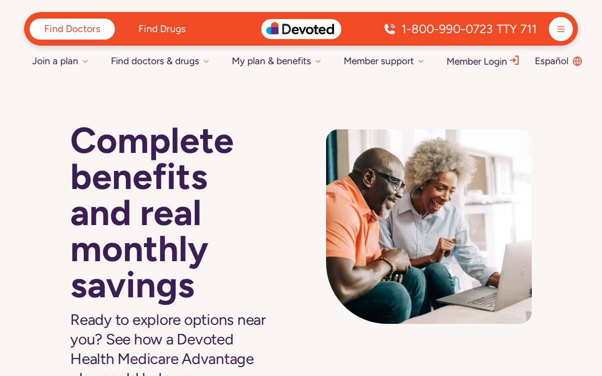 Devoted Health website preview